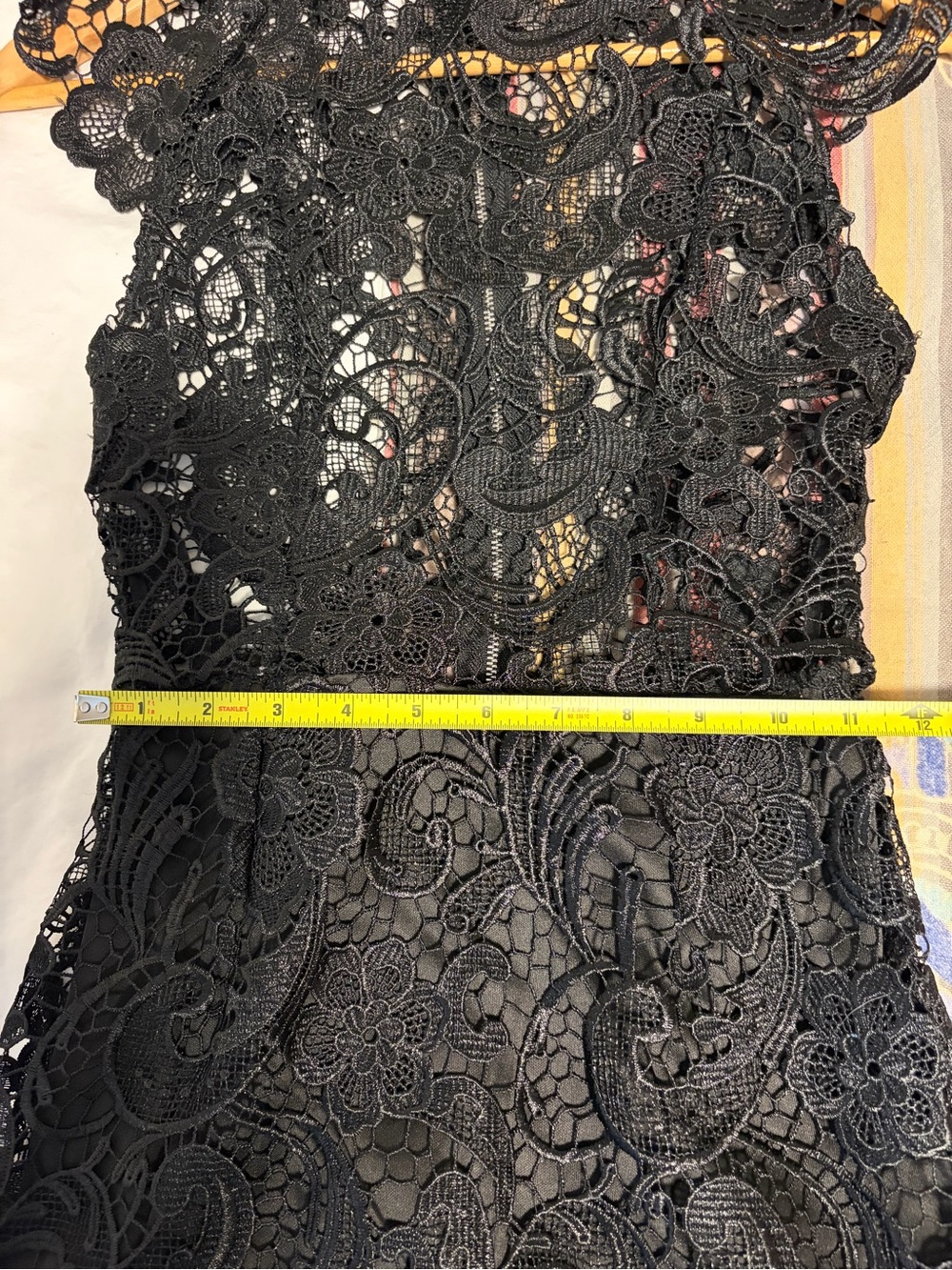Xenia Boutique Black Lace Midi Dress with High Neck - Picture 10 of 13